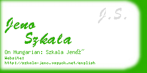 jeno szkala business card